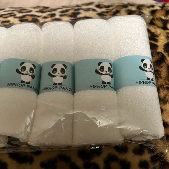 HIPHOP PANDA BAMBOO NWOT 2 LAYER WHITE SOFT BABY WASHCLOTHS - Picture 7 of 14